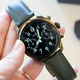 The bronze case gives it a more vintage-y feel.